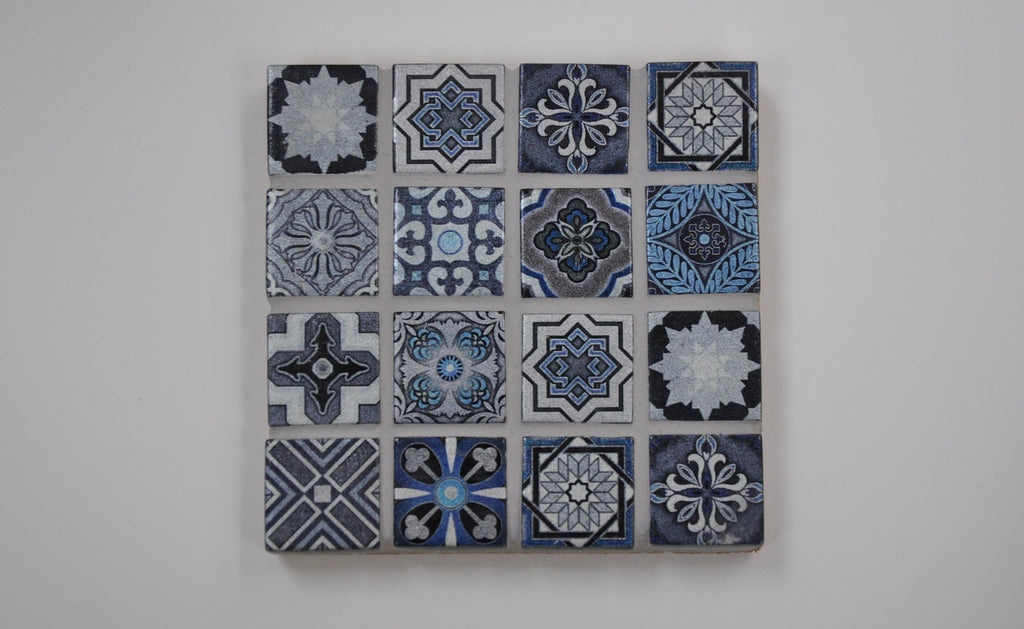 Dark Blue Mosaic Tiled Coaster