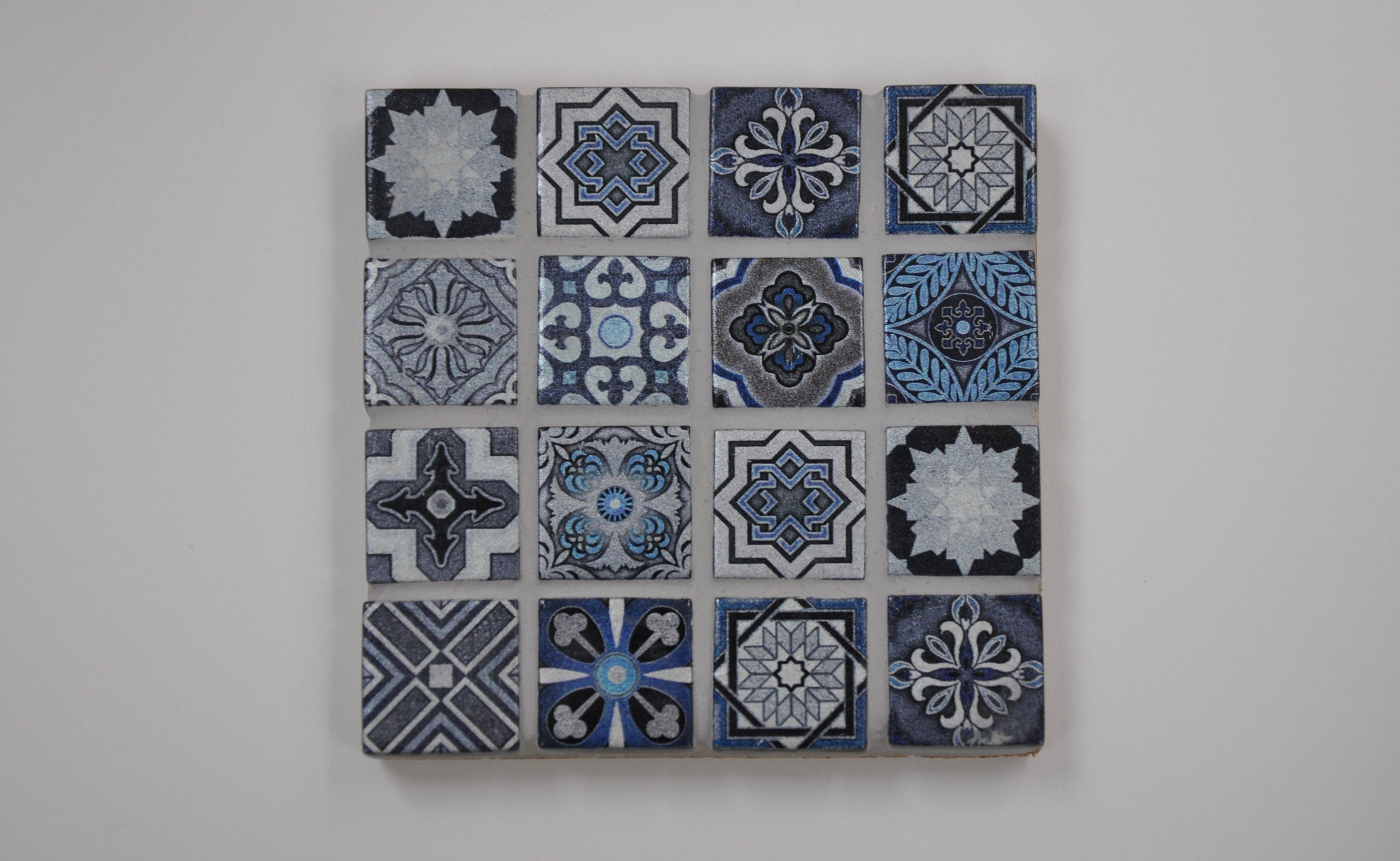 Dark Blue Mosaic Tiled Coaster