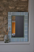 Hand Tiled Egg Shell Blue Mirror