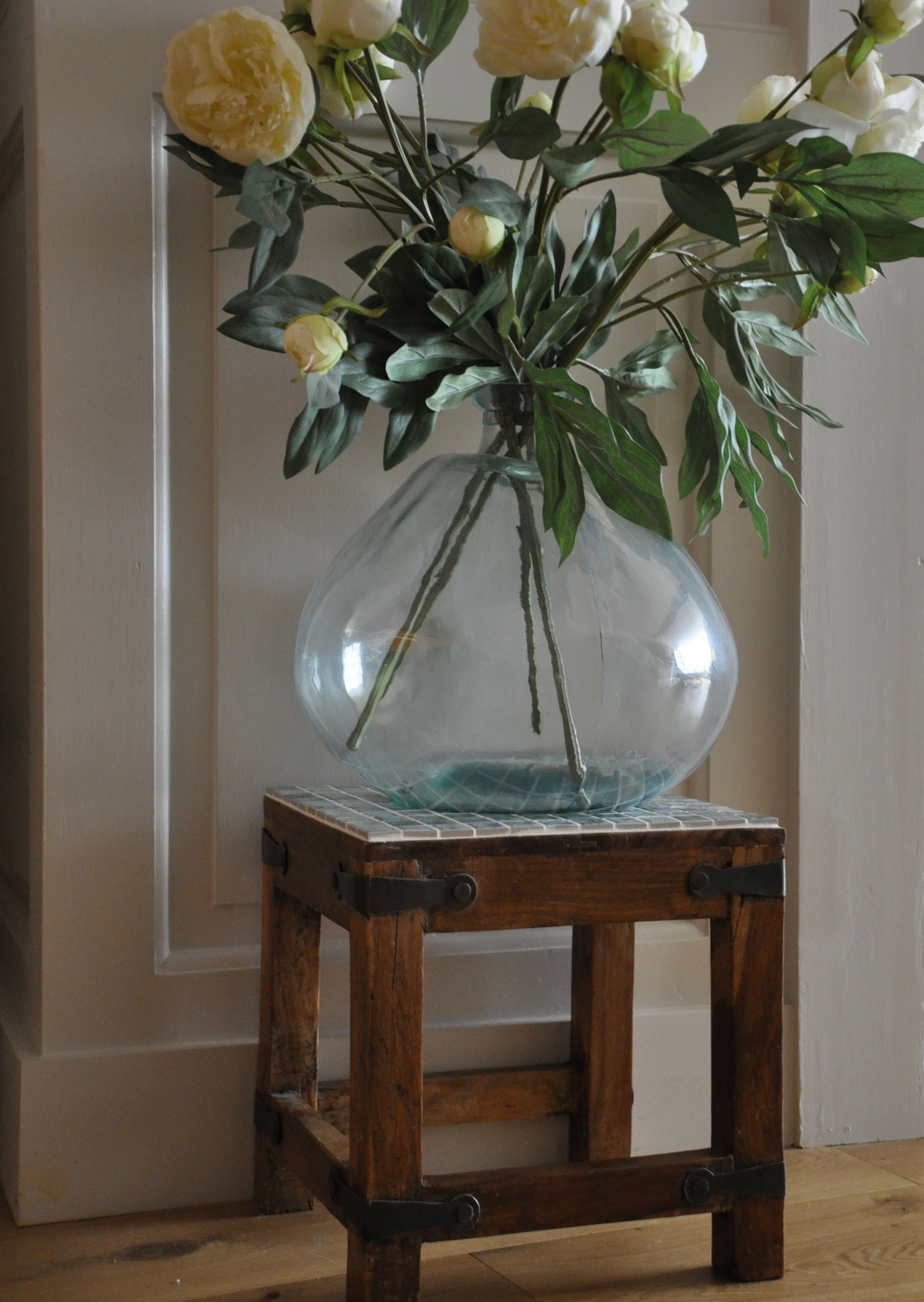 Aqua Mosaic Tiled End Table