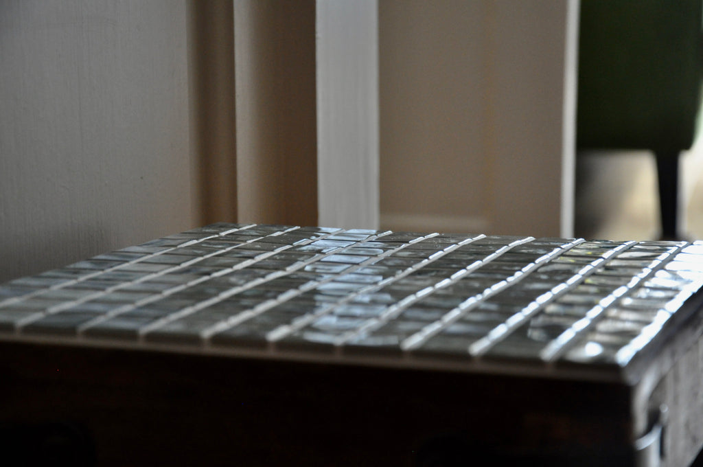 Aqua Mosaic Tiled End Table