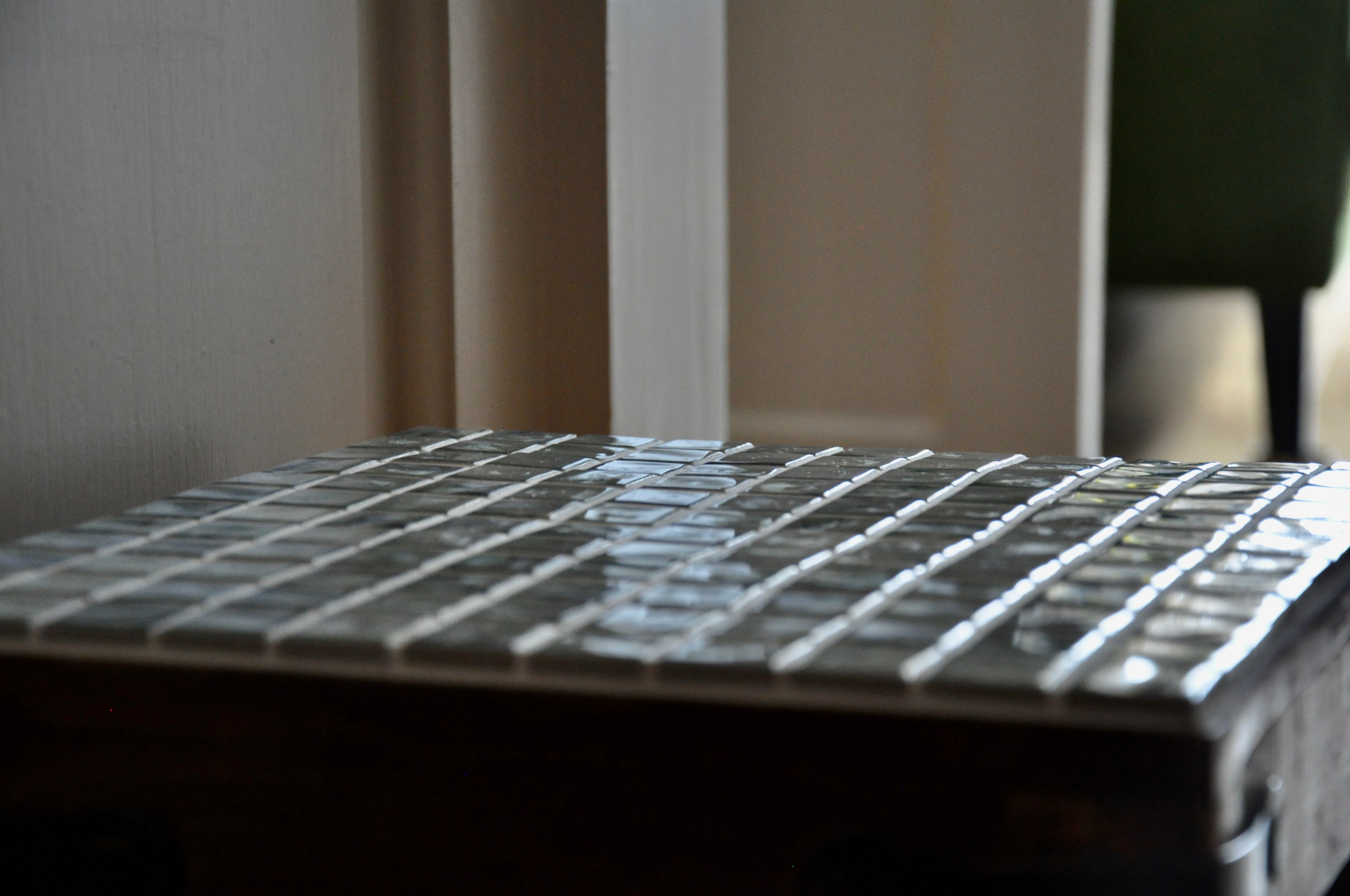 Aqua Mosaic Tiled End Table